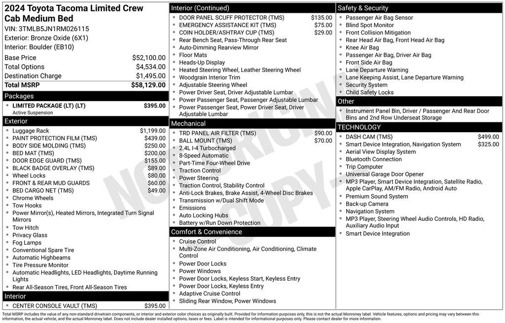 2024 Toyota Tacoma Limited