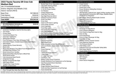 2022 Toyota TACOMA SR SR