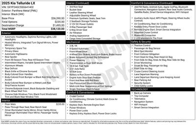 2025 Kia Telluride LX