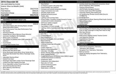 2016 Chevrolet SS Base