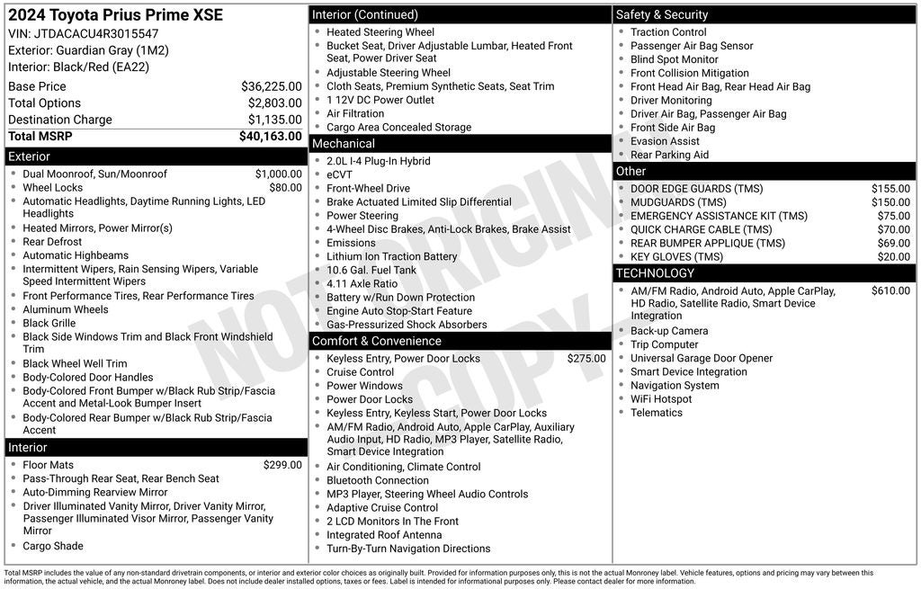 2024 Toyota PRIUS PRIME XSE Premium