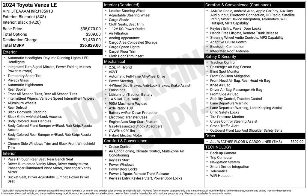 2024 Toyota Venza LE