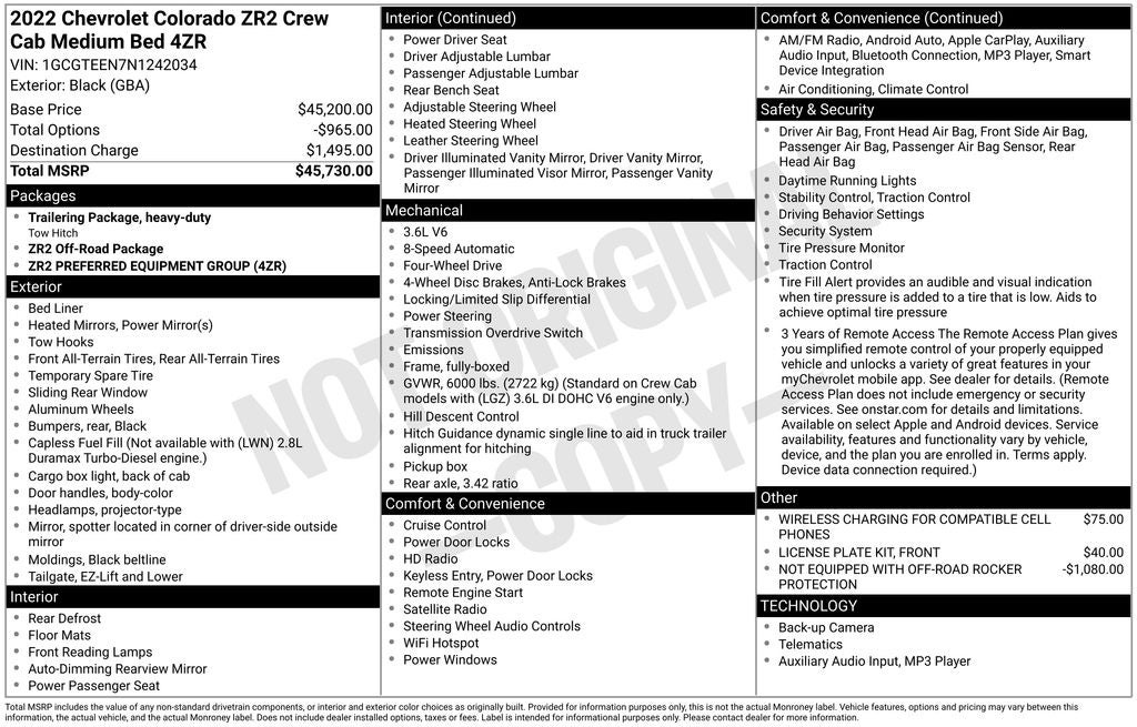 2022 Chevrolet Colorado ZR2