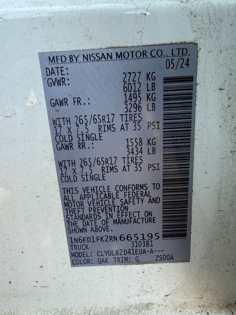 2024 Nissan Frontier SV