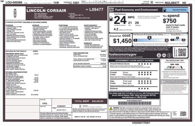 2022 Lincoln Corsair Reserve