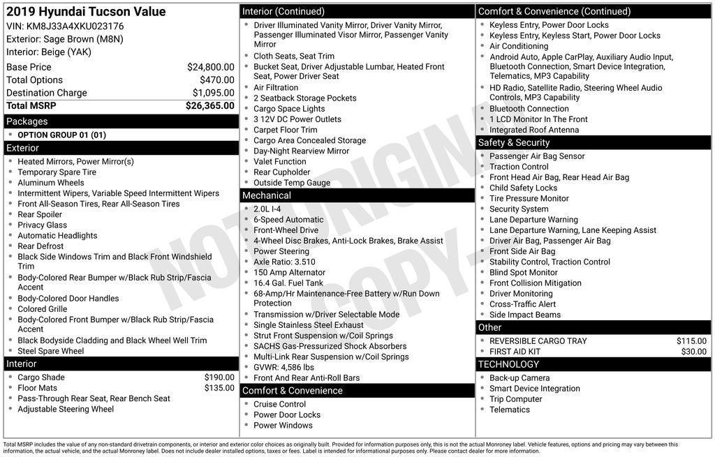 2019 Hyundai Tucson Value