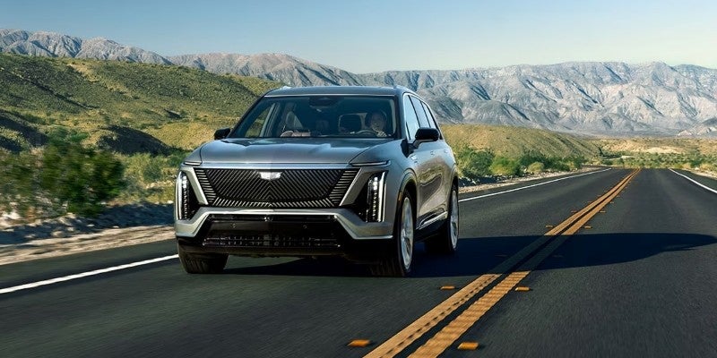2026 Cadillac Vistiq driving the road